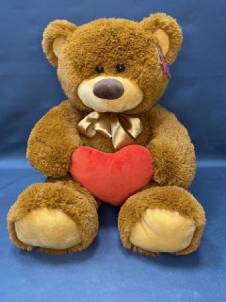 Мягкая игрушка Медведь большой с сердцем h 70 cм